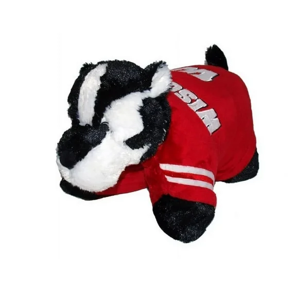 UW Wisconsin Madison Badger Pillow Pets Bucky Badger NCAA Kids
